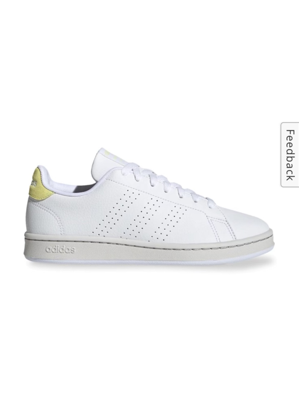 adidas Advantage Sneakers in White/Yellow